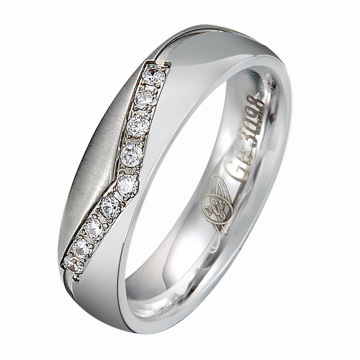 Korean High Quality Couple Rings, Silver Jewelry Diamond Wedding Ring